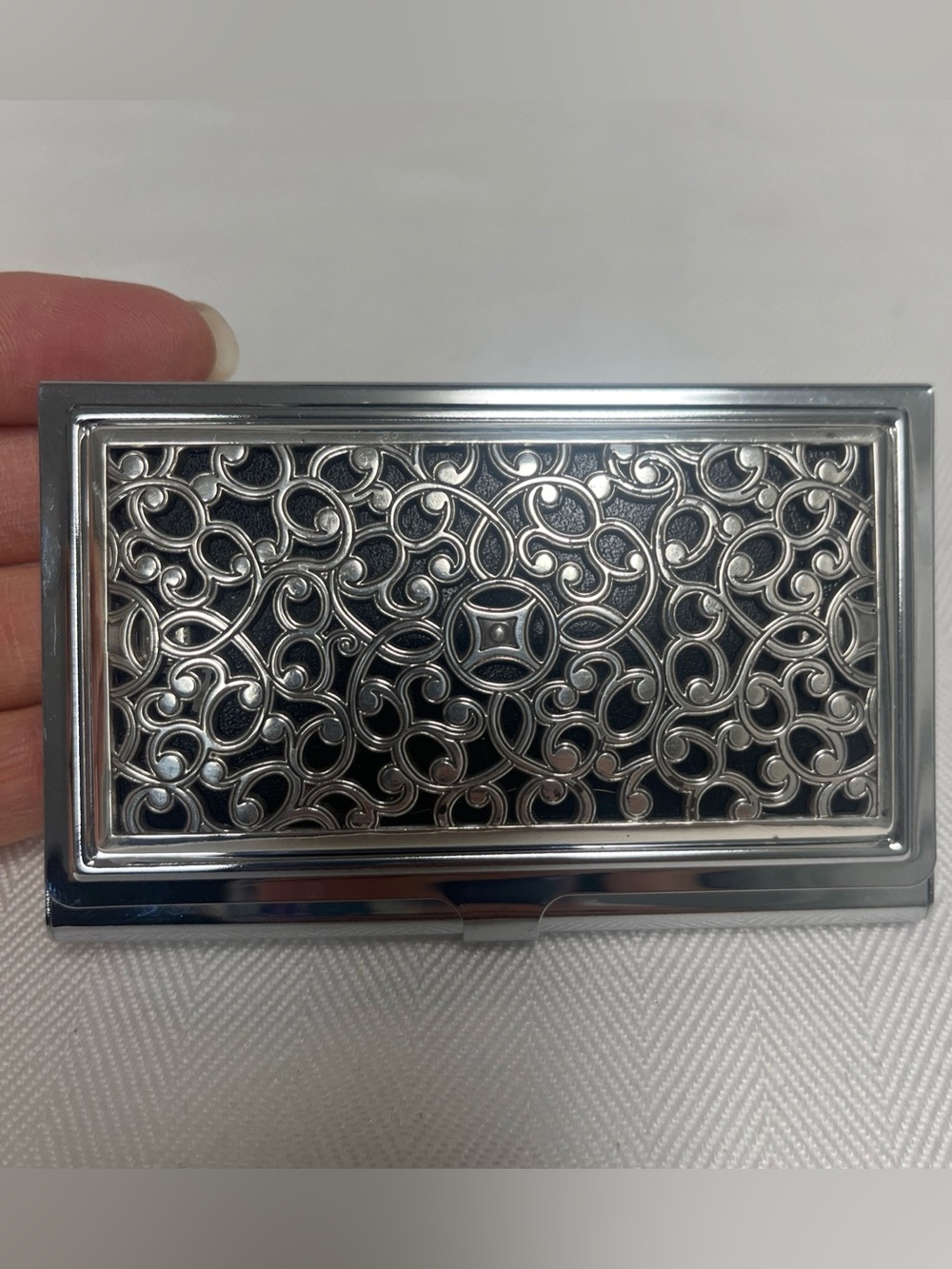Brighton Serendipity E92011 Silver Plated Business Credit Card Case Holder...